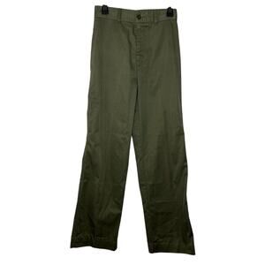 Levi Strauss Women's Size 11 Olive Green Chino Pants Straight Leg Vintage Style